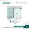 1 bed 1 bath floor plan 1 bed 1 bath floor plan at Stone Pointe Apartments, Willoughby, 44094